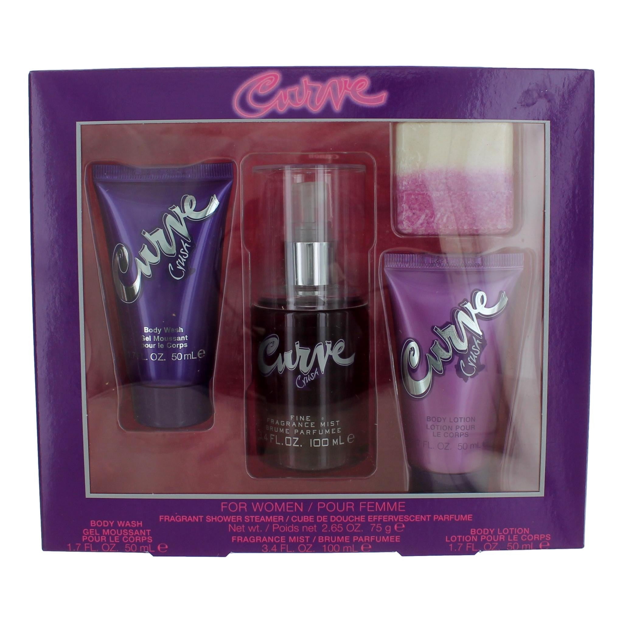 Bottle of Curve Crush by Liz Claiborne, 4 Piece Gift Set for Women